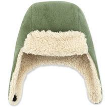 Load image into Gallery viewer, Zutano Cozie Fleece Furry Trapper Hat Olive
