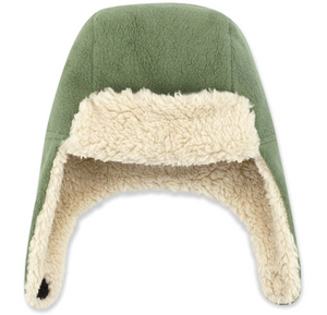 Zutano Cozie Fleece Furry Trapper Hat Olive Size 2T