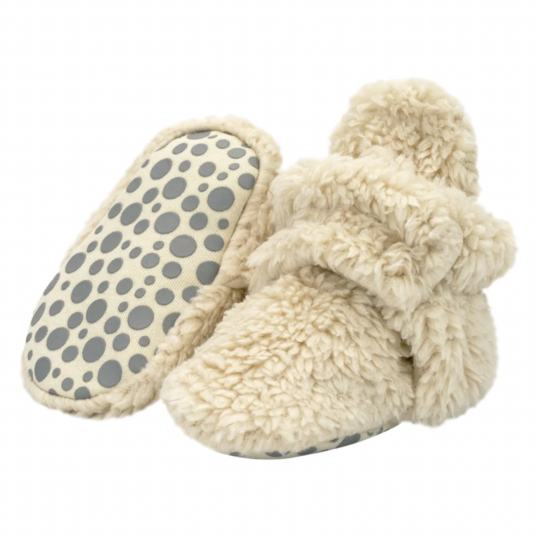 Zutano Furry Gripper Bootie Oat
