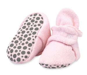 Zutano Cozie Fleece Gripper Bootie Baby Pink