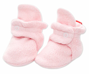 Zutano Cozie Fleece Bootie Baby Pink