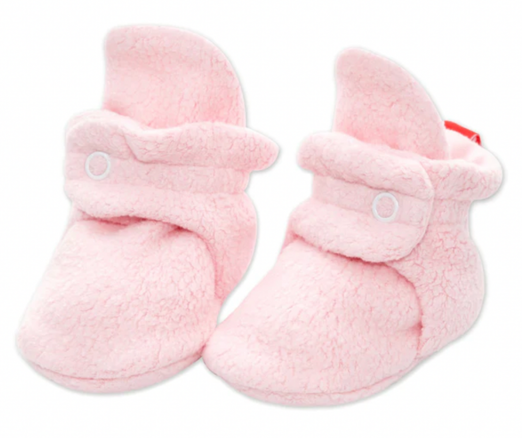 Zutano Cozie Fleece Bootie Baby Pink