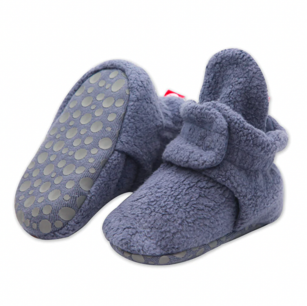 Zutano Cozie Gripper Baby Bootie Denim Navy Size 12m