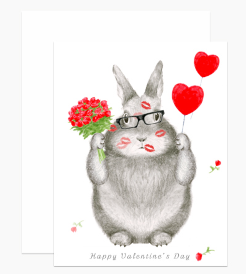 Dear Hancock Love Bunny Card