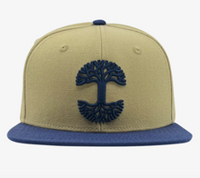 Load image into Gallery viewer, Oaklandish Classic Snapback Khaki/Navy Adult Hat
