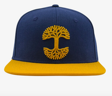 Load image into Gallery viewer, Oaklandish Men&#39;s Classic Snapback Hat Navy/Gold O/S
