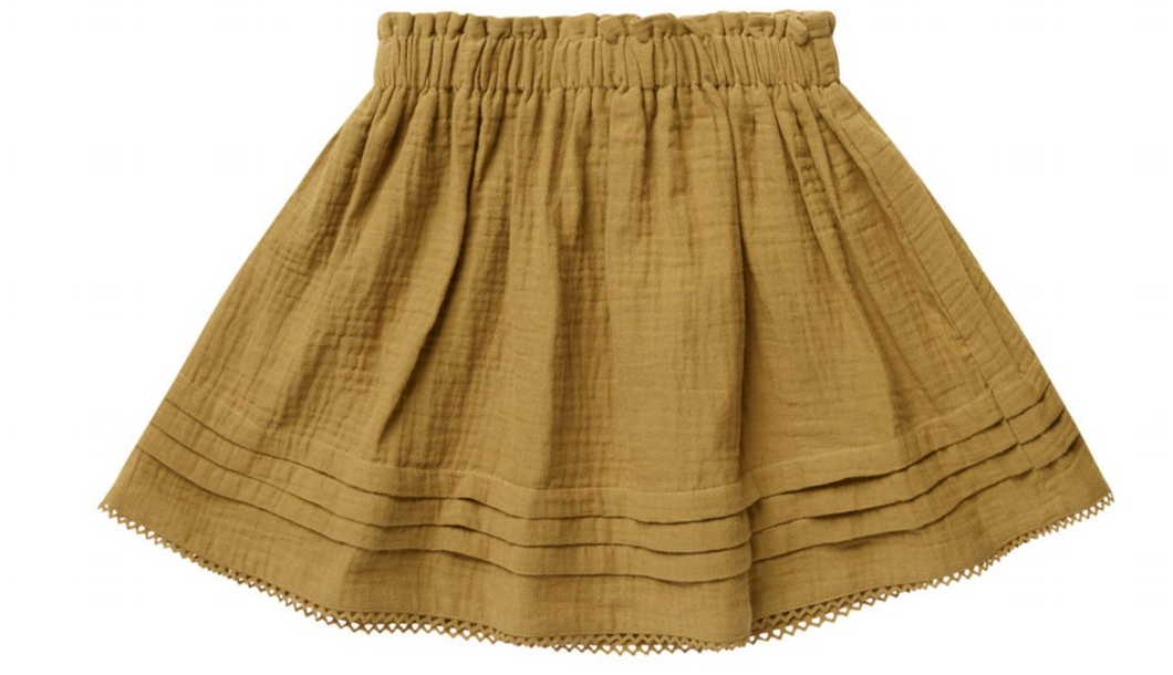 Rylee + Cru Mae Skirt Ochre Size 2-3yrs