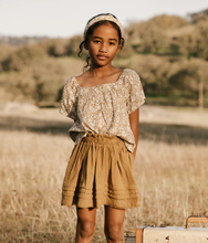 Load image into Gallery viewer, Rylee + Cru Mae Skirt Ochre Size 2-3yrs
