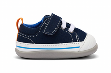 Load image into Gallery viewer, See Kai Run Stevie (First Walker) Navy Canvas Size 4
