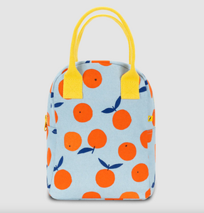 Fluf Zipper Lunch Bag Organic Oranges