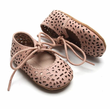 Load image into Gallery viewer, Consciously Baby Leather Boho Mary Jane Rosewater Soft Sole
