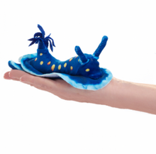 Load image into Gallery viewer, Folksmanis Mini Finger Puppet Blue Nudibranch

