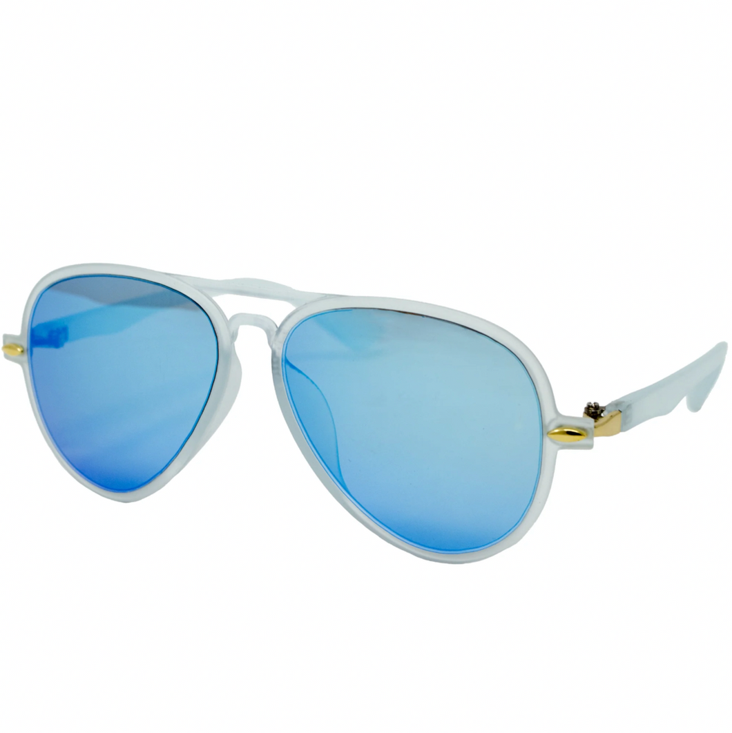 Zomi Gems Cool Blue Aviator Sunglasses