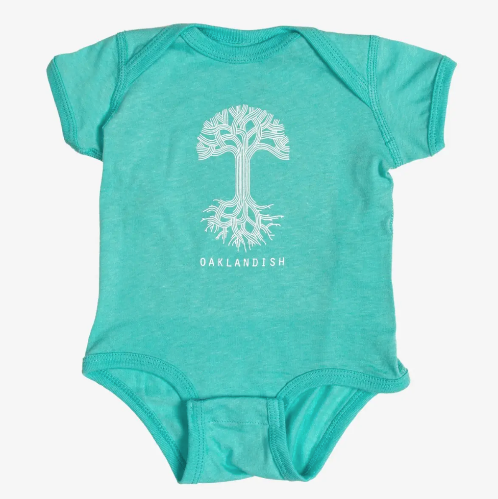 Infant Oaklandish Classic Logo Caribbean Onesie