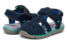 Load image into Gallery viewer, See Kai Run Wilder Navy Sandal
