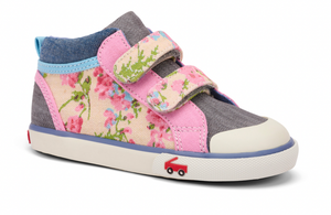 See Kai Run Kya Beige Floral Mix Sneaker