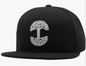 Oaklandish Classic Snapback Black With Silver Logo Adult Hat