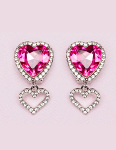 Great Pretenders Boutique Heart Jewel Clip On Ear