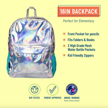 Load image into Gallery viewer, Wildkin Holographic Backpack 16 Inch
