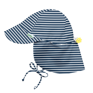 Green Sprouts UPF50+ Flap Sun Protection Hat Navy Stripe