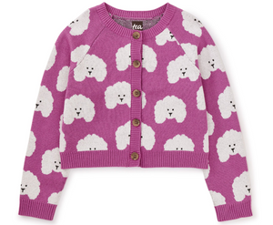 Tea Collection Iconic Cardigan Poodle Party