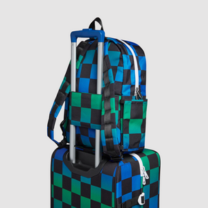 State Bags Recylcled Polycanvas Kane Kids Travel Blue Checkerboard