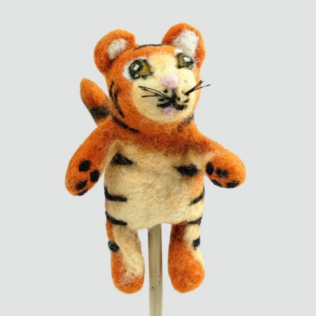 The Winding Road Felt Finger Puppet Tiger