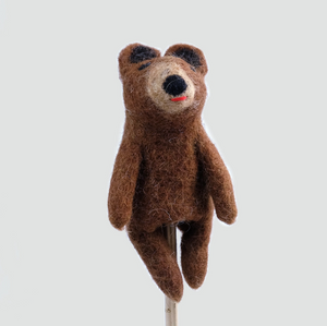 The Winding Road Felt Finger Puppet Bear