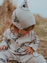 Load image into Gallery viewer, Turtledove London Organic Collection Snow Leopard Bonnet Grey
