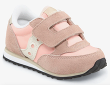 Load image into Gallery viewer, Saucony Jazz Hook &amp; Loop Sneaker Grey/blush/cream
