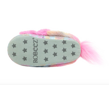 Load image into Gallery viewer, Robeez Lara Rainbow Unicorn Light-up Slippers
