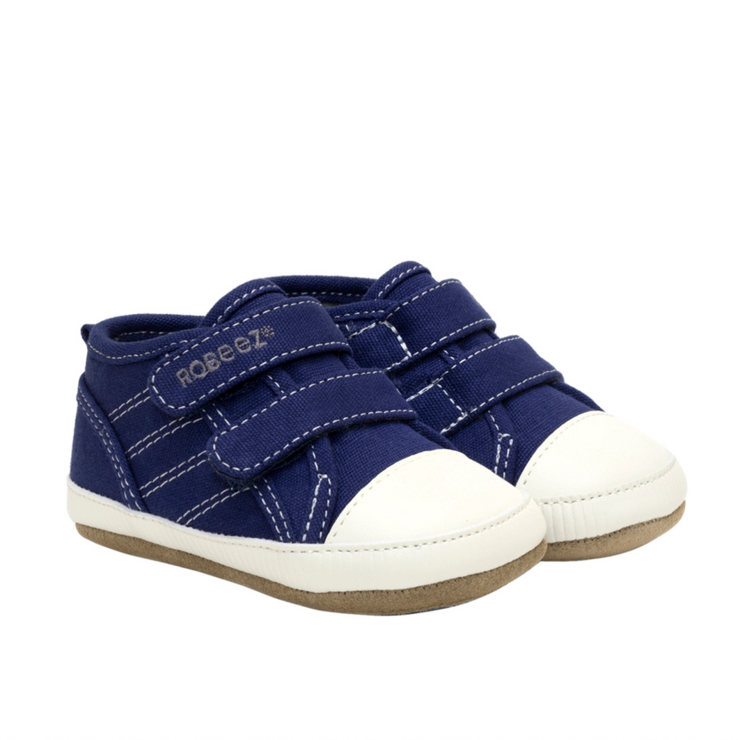 Robeez Joey Navy Leather Outsole Size 6-9m