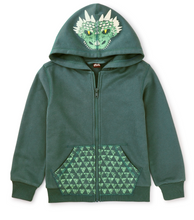 Load image into Gallery viewer, Tea Collection Dragon Graphic Hoodie Silver Pine
