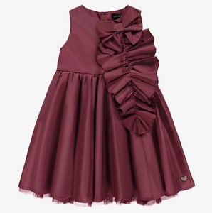 Souris Mini Red Dress Without Sleeve In Taffeta