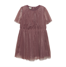 Load image into Gallery viewer, Minymo Mauve Gold Sparkle Dress
