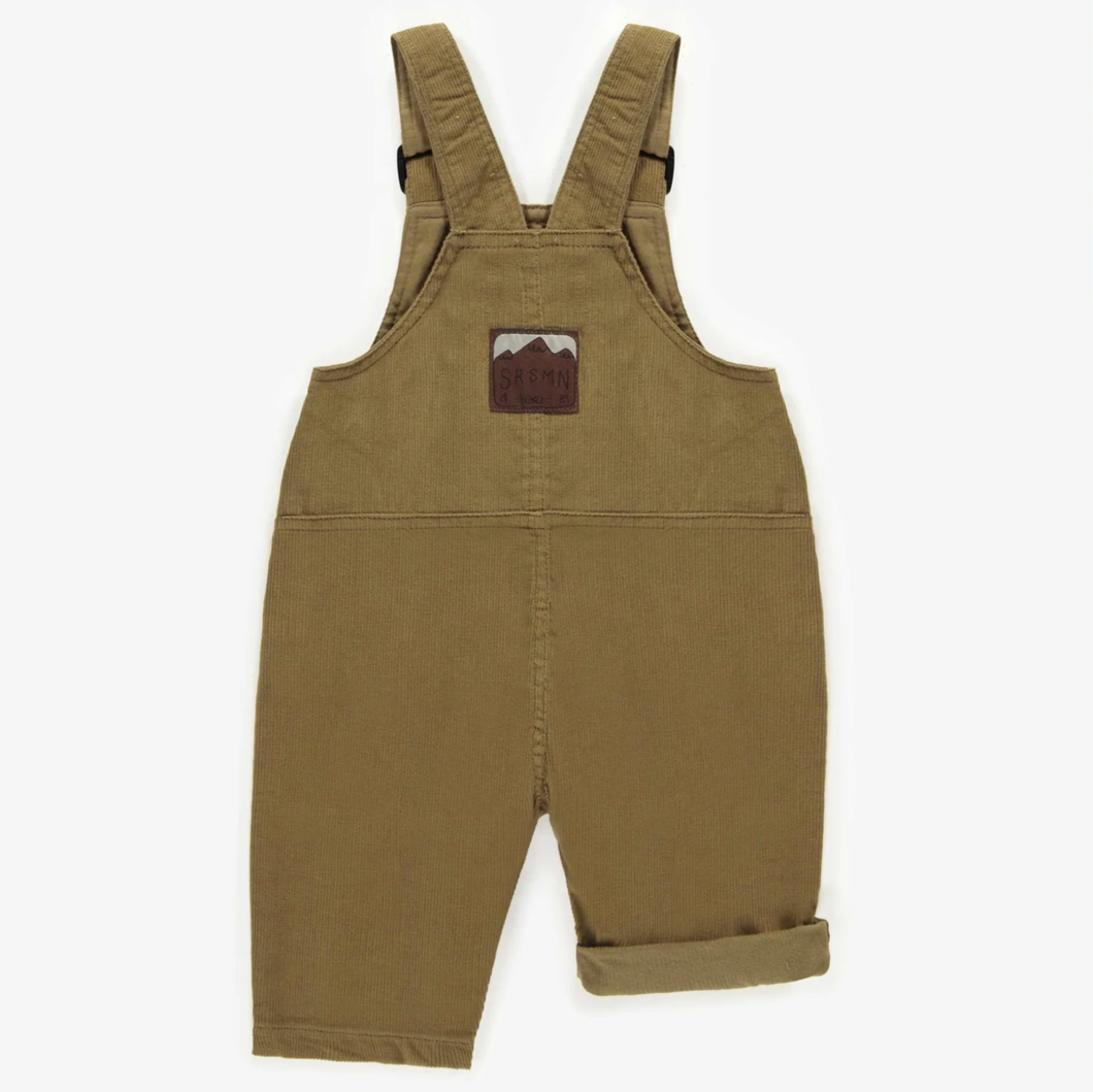 Souris Mini Loose Fit Brown Overalls in Corduroy Size 18-24m