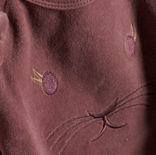 Load image into Gallery viewer, Minymo Blush Pink Squirrel Velour Sweatshirt
