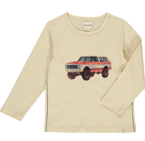 Me & Henry Beige Bronco Cherokee Raglan Printed Tee