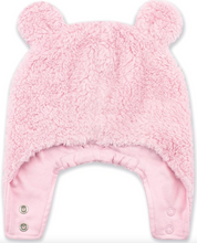 Load image into Gallery viewer, Zutano Furry Bear Hat Baby Pink
