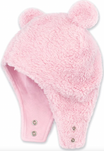 Load image into Gallery viewer, Zutano Furry Bear Hat Baby Pink
