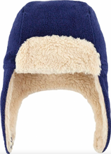 Load image into Gallery viewer, Zutano Cozie Fleece Furry Trapper Hat True Navy
