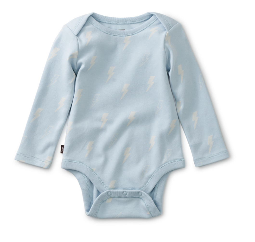 Tea Collection Baby Bodysuit Blue Lightning Size NB