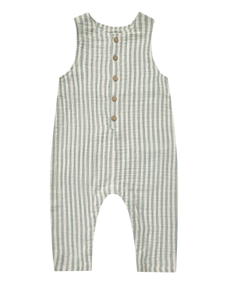 Rylee + Cru Button Jumpsuit Summer Stripe