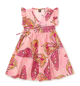 Tea Collection Full Sweep Wrap Dress Batik Butterfly