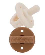 Load image into Gallery viewer, Itzy Ritzy Sweetie Soother Pacifier Sets 2 Pack Coconut + Toffee

