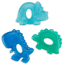 Load image into Gallery viewer, Itzy Ritzy Cutie Coolers Water Filled Teethers 3 Pack Dino
