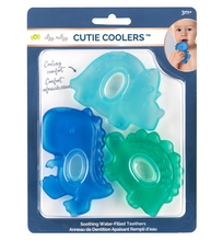Load image into Gallery viewer, Itzy Ritzy Cutie Coolers Water Filled Teethers 3 Pack Dino
