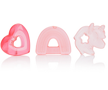Load image into Gallery viewer, Itzy Ritzy Cutie Coolers Water Filled Teethers 3 Pack Unicorn
