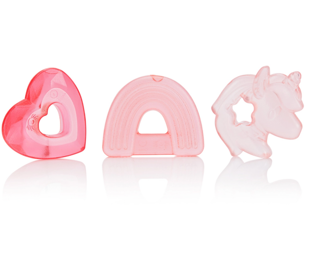 Itzy Ritzy Cutie Coolers Water Filled Teethers 3 Pack Unicorn
