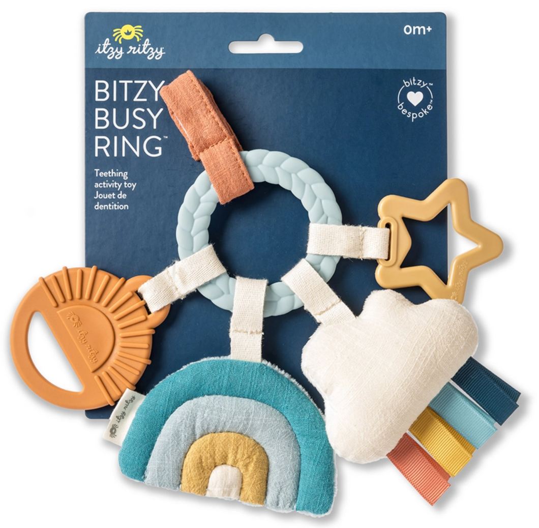 Itzy Ritzy Busy Ring Teething Activity Toy Rainbow